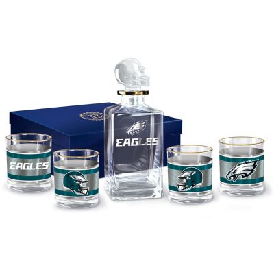 NFL Philadelphia Eagles Five Piece Decanter Set With Glasses