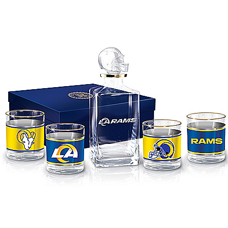 Los Angeles Rams NFL Glass Decanter Set