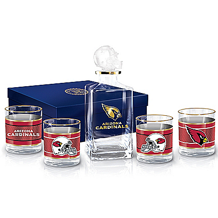 Arizona Cardinals NFL Glass Decanter Set