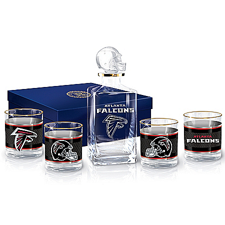 Atlanta Falcons NFL Glass Decanter Set