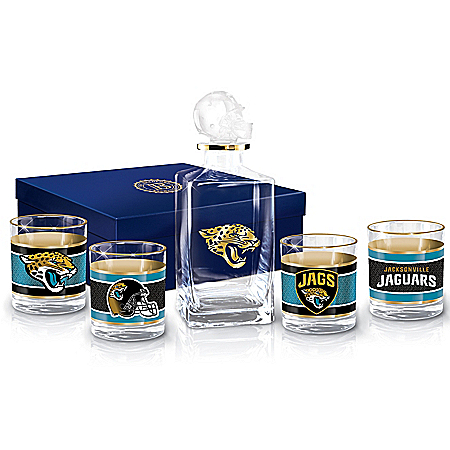 Jacksonville Jaguars NFL Glass Decanter Set