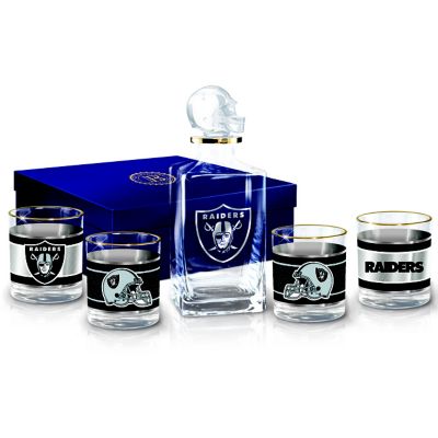 Oakland Raiders NFL Glass Decanter Set