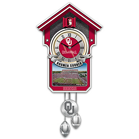 University Of Oklahoma Sooners College Football Cuckoo Clock