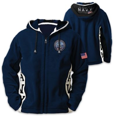 United States Navy Pride Mens Hoodie With American Flag Graphic