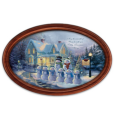 Thomas Kinkade Winter Wonderland Personalized Wall-Hanging Collector Plate