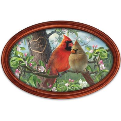 Love Birds Personalized Wall-Hanging Collector Plate By Artist James Hautman