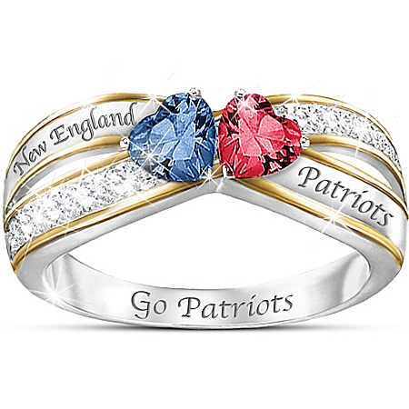 Heart Of New England Crystal Womens Ring