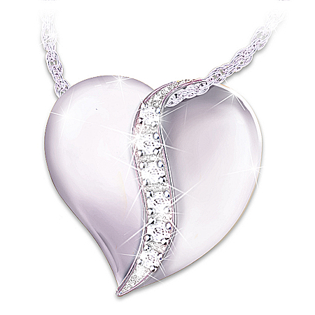 Our Family Of Love Personalized Heart-Shaped Diamond Pendant Necklace