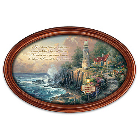 Thomas Kinkade The Light Of Peace Personalized Wall-Hanging Collector Plate