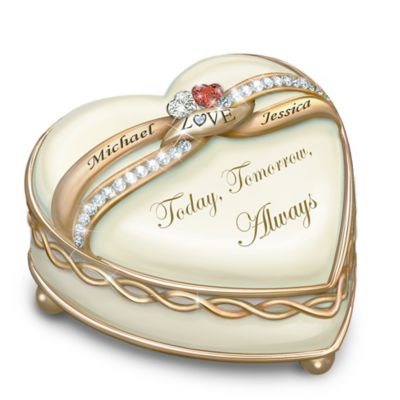Soul Mates Personalized Heart Shaped Music Box