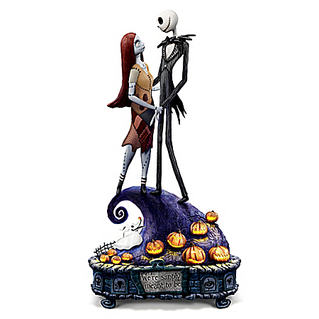 The Nightmare Before Christmas Simply Meant To Be Jack And Sally Musical Figurine