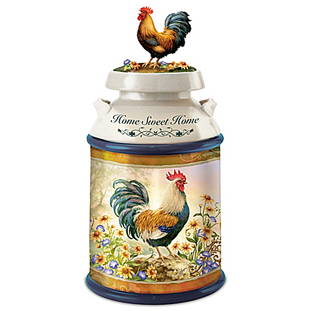 Dona Gelsinger Country Morning Cookie Jar With Cookie Cutter