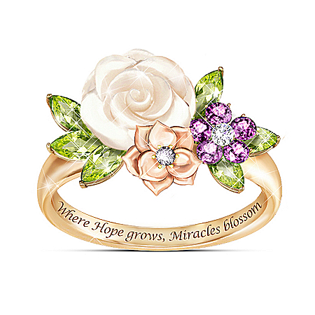 Miracle Blossoms Womens Flower Ring