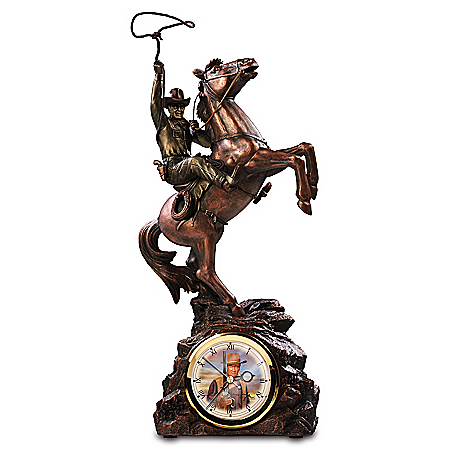 John Wayne Timeless Legend Handcrafted Western-Inspired Clock