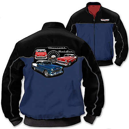 Chevy Bel Air Mens Twill Jacket With Embroidered Patch