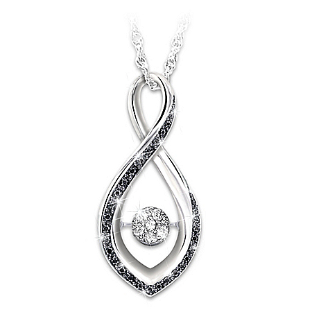 Brilliant Motions Midnight Magic Diamond Pendant Necklace