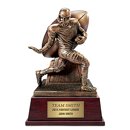Fantasy Football Cold-Cast Bronze Trophy Personalized Sculpture