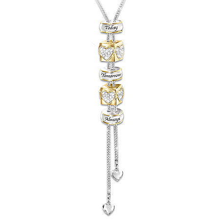 Today, Tomorrow And Always Beaded Womens Necklace