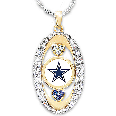 For The Love Of The Game Dallas Cowboys 18K Gold-Plated Pendant Necklace
