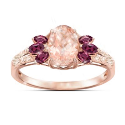 Champagne Delight 18K Rose Gold-Plated Morganite And Diamond Ring