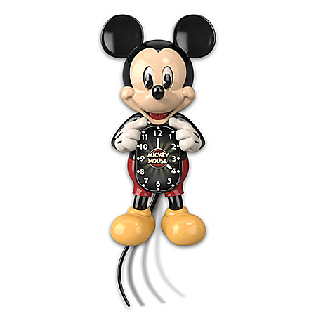 Disney Mickey Mouse Moving Eyes Wall Clock