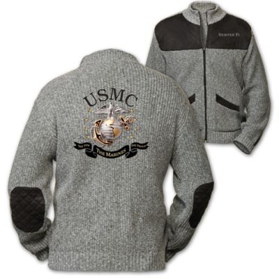 The Few, The Proud, The Marines Mens Knit Jacket