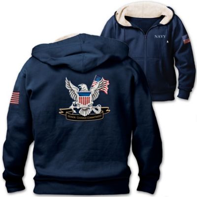 U.S. Navy Honor, Courage And Commitment Mens Blue Hoodie