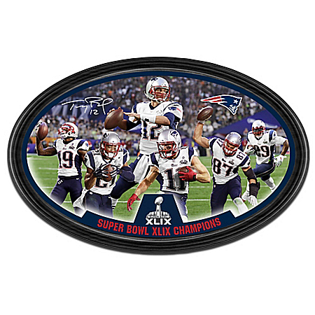 New England Patriots Super Bowl XLIX Champions Framed Wall Decor