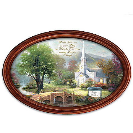 Thomas Kinkade Love For Always Personalized Framed Collector Plate