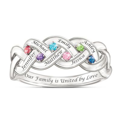 Together For Always Family Engraved Rings, make great Mothers Day gifts 2019.