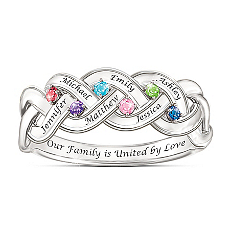Together For Always Family Engraved Rings, make great Mothers Day gifts 2019.