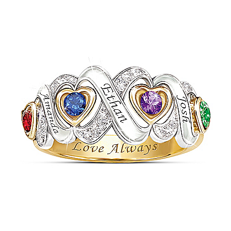 Always My Family Personalized Mothers Ring