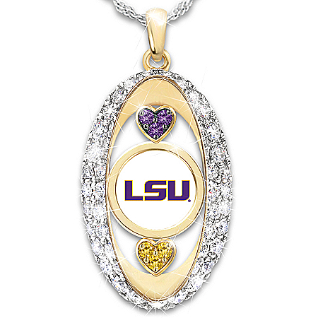 For The Love Of The Game LSU Tigers Womens Pendant Necklace