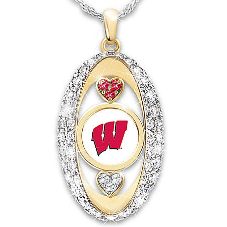 For The Love Of The Game Wisconsin Badgers Pendant Necklace