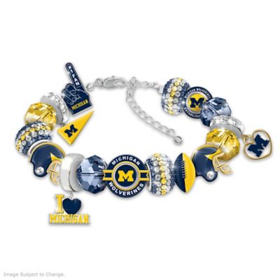 Fashionable Fan University Of Michigan Wolverines Bracelet