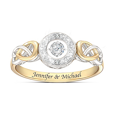 Let Your Heart Dance Personalized Womens Diamond Ring