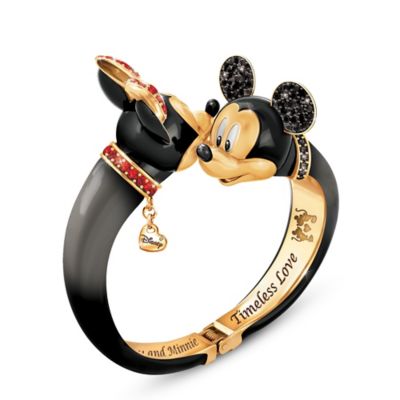 Disney Timeless Love Mickey Mouse And Minnie Mouse Bangle Bracelet