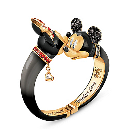 Disney Timeless Love Mickey Mouse And Minnie Mouse Bangle Bracelet
