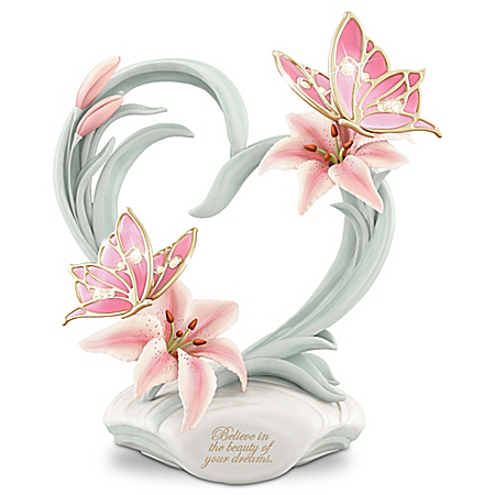 Beauty Of Your Dreams Heirloom Porcelain Butterfly Figurine