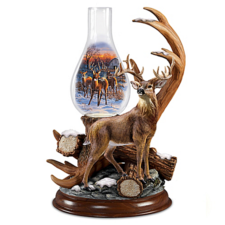 Out Of The Clearing Deer Antler Lamp