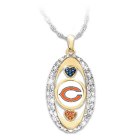 For The Love Of The Game Chicago Bears Pendant Necklace