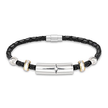 Protection And Strength For My Granddaughter Diamond Religious Bracelet
