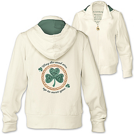 An Irish Blessing Womens Clover Hoodie