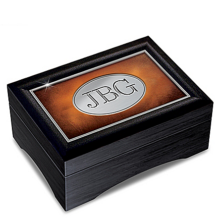Sons Personalized Leather-Textured Keepsake Box