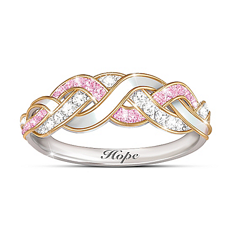 Strength Of Hope Breast Cancer Awareness Womens Ring