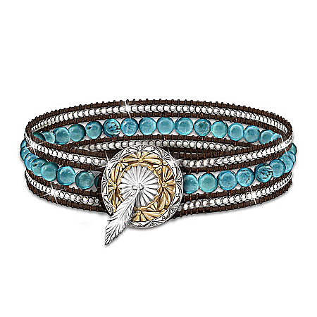 Turquoise River Native American Style Bracelet