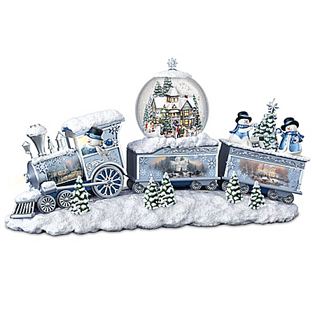 Thomas Kinkade Snowfall Express Illuminated Snowglobe Train