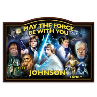 STAR WARS May The Force Be With You Personalized Welcome Sign