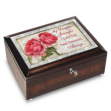 My Daughter, I Will Love You Always Personalized Music Box With Poem Card