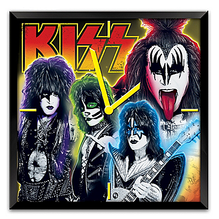 KISS Time To Rock Musical Light Up Wall Clock